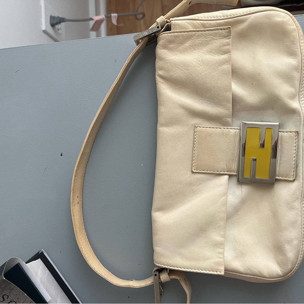Fendi Cream and Yellow Women's Bag